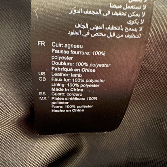 Sandro Fauny Faux Leather Leather Jacket Black - Picture 8 of 12